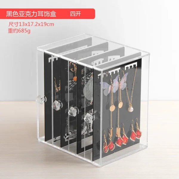 Acrylic Earrings Jewelry Storage Box Small Earring Rack Casual Large Capacity Ear Clip Earrings Jewelry Storage Rack - Image 5