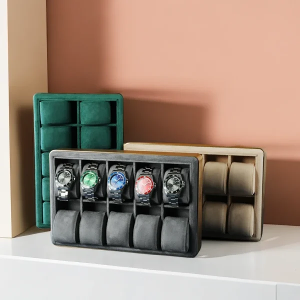High-end Multi-card Velvet Watch Storage Box Display Tray Display Props Suitable for Watches - Image 2