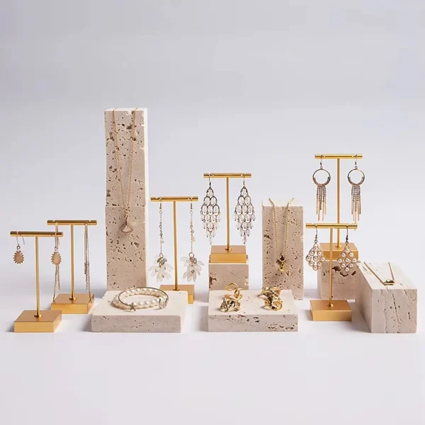 Jewelry Display Photo Props Marble Shop Desktop Ring Tray Ornaments Earrings Necklace Jewelry Stand   for Shop