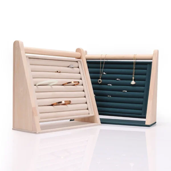 Light Luxury Solid Wood Three-dimensional Ring Earring Necklace Display Stand Jewelry Storage Rack - Image 3