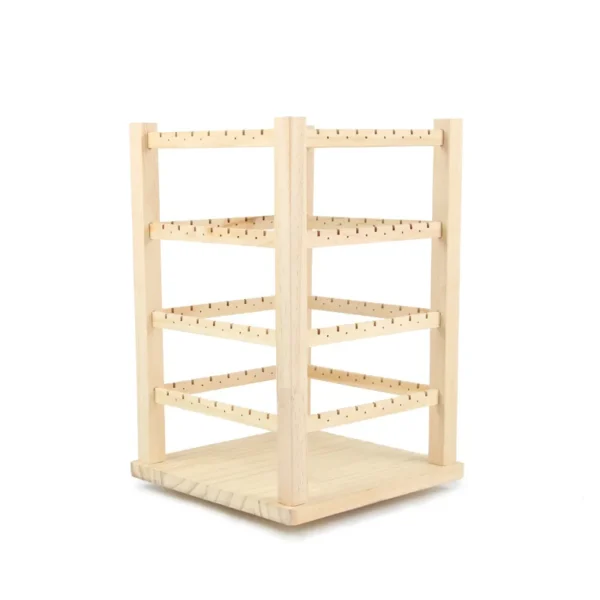 Wholesale Simple Rotating Jewelry Display Stand Wooden Earring Jewelry Necklace Jewelry Stand - Image 5