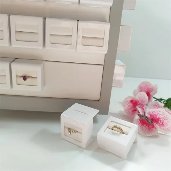80-seat Four-side Rotatable Ring Display Rack Jewelry Counter Ring Storage Rack High-end Jewelry Rack - Image 4