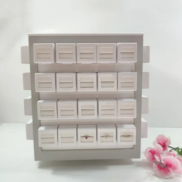 80-seat Four-side Rotatable Ring Display Rack Jewelry Counter Ring Storage Rack High-end Jewelry Rack - Image 6