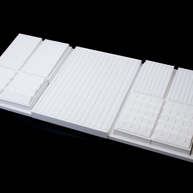 Jewelry Display Props White Brushed Leather Jewelry Display Stand Display Set - Image 2