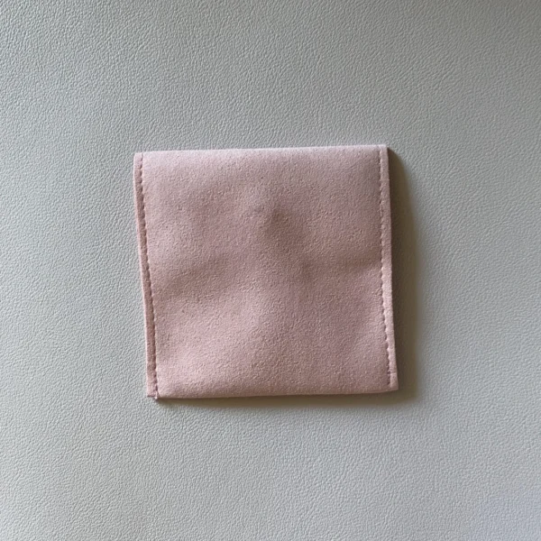 Custom Logo Luxury Jewellery Packaging Microfiber Envelope Flap Drawstring Pouch Bag - Image 5