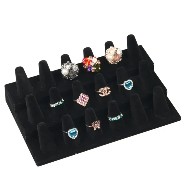 12 18 Ring Stand Resin Flocking Display Stand Jewelry Display Ornaments Display Stand - Image 2