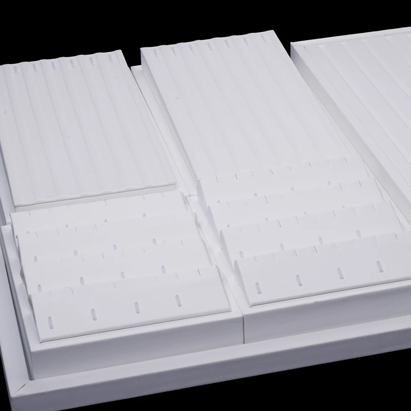 Jewelry Display Props White Brushed Leather Jewelry Display Stand Display Set - Image 5