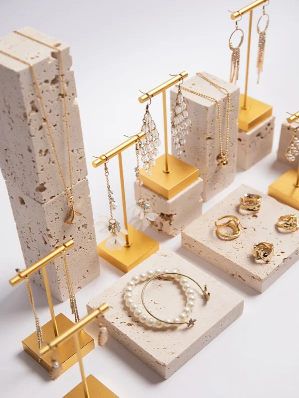 Jewelry Display Photo Props Marble Shop Desktop Ring Tray Ornaments Earrings Necklace Jewelry Stand   for Shop - Image 5
