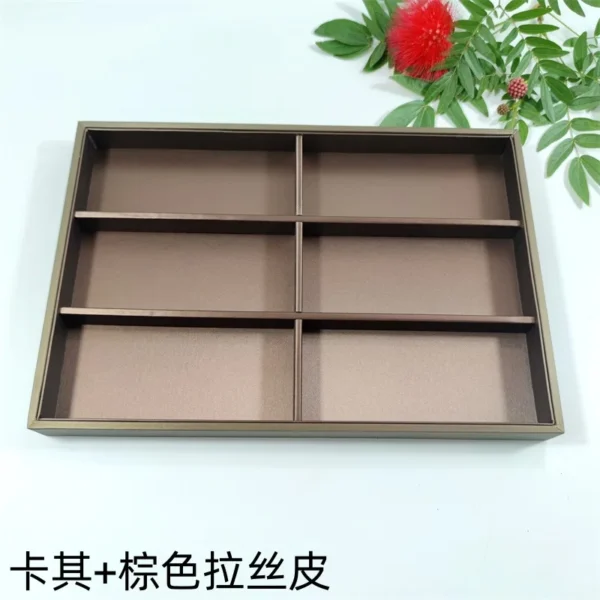Leather Eyeglasses Display Plate Glasses Shop 6 Grid Jewelry Tray Glasses Storage Tray Grid Jewelry Multi-purpose Tray - Image 4