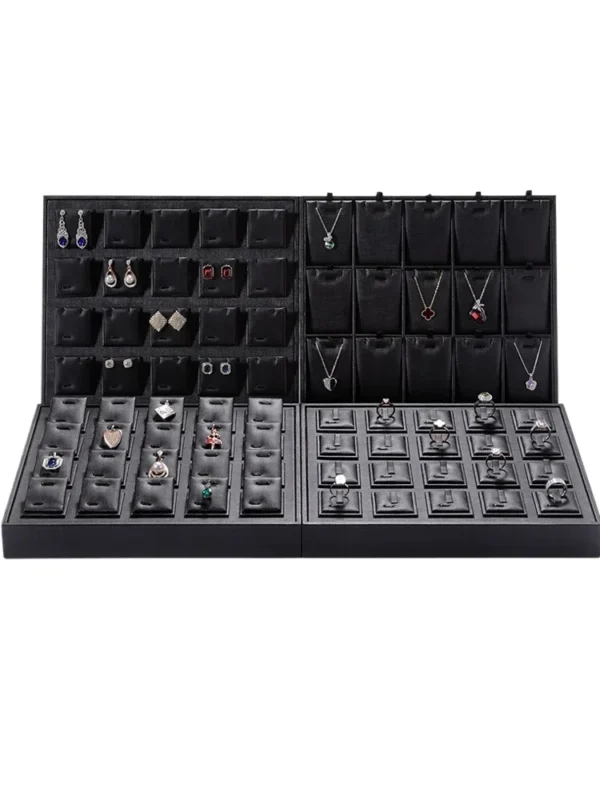 PU Leather Display Jewelry Luxury Jewelry Tray Display for Ring Necklace Earring Custom Jewelry Display Tray - Image 2