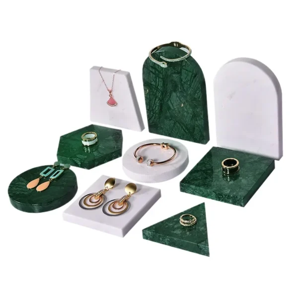 Advanced Display Natural Marble Platform Ring Bracelet Ornaments Simple Still Life Shooting Jewelry Storage Display Stand - Image 2