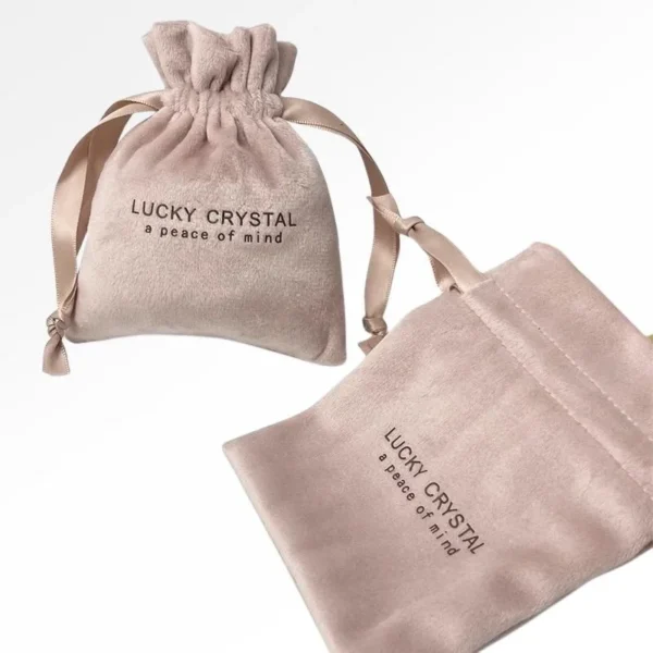 Custom Ribbon Drawstring Jewelry Pouch Velvet Gift Bag Jewelry Packaging Bag With Logo - Image 5