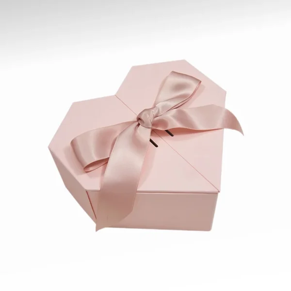 Wholesale Pink Red White Custom Paper Gift Luxury Ornament Eye Lashes Cosmetic Valentine's Day Heart Shaped Box
