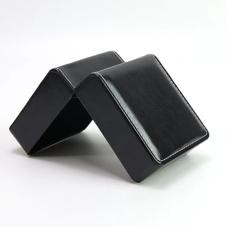 Custom Pu Leather Watch Gift Boxes Luxury High Quality Packaging Black Paper Watch Box - Image 4
