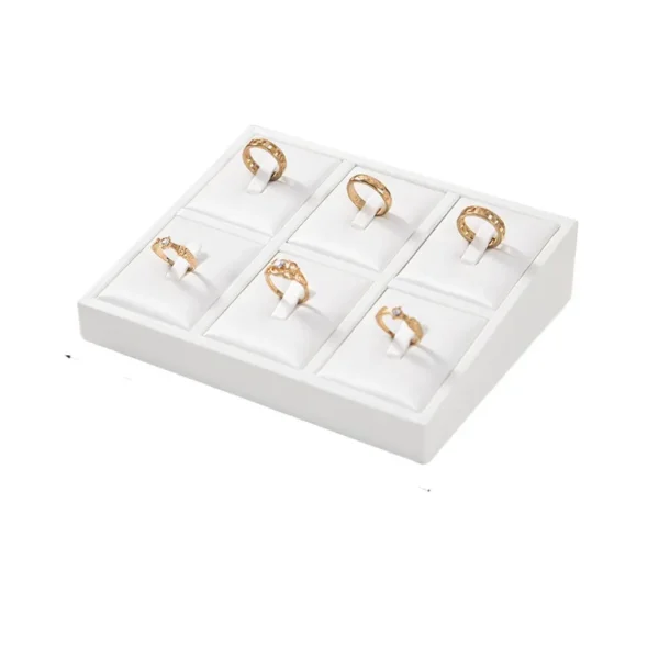 Ring Display Rack White Jewelry Rack Display Props Counter Ring Tray Ring Stand Support