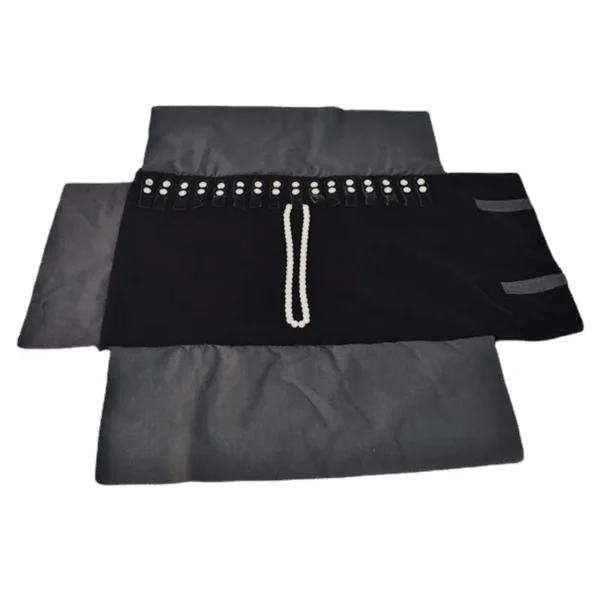 Black Velvet Necklace Display Jewelry Storage Bag Convenience Travel Roll - Image 2
