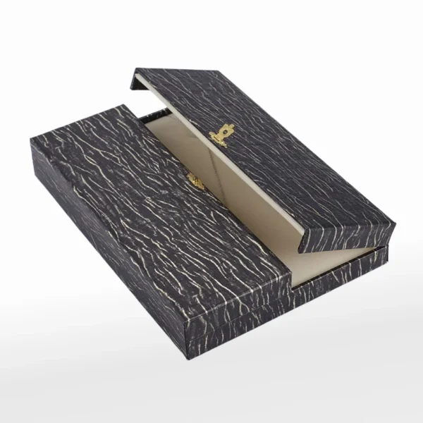 Custom PU Simple Folio square High-end Small Custom Leather Paper Jewelry Box