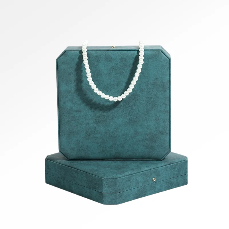 High-end PU Jewelry Necklace Packaging Gift Box for Pearl Necklace - Image 3