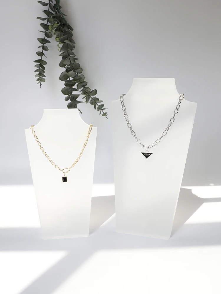 Necklace Display Stand Acrylic Rack Holder Storage Rack Store Counter Neck Model Jewelry Props - Image 3