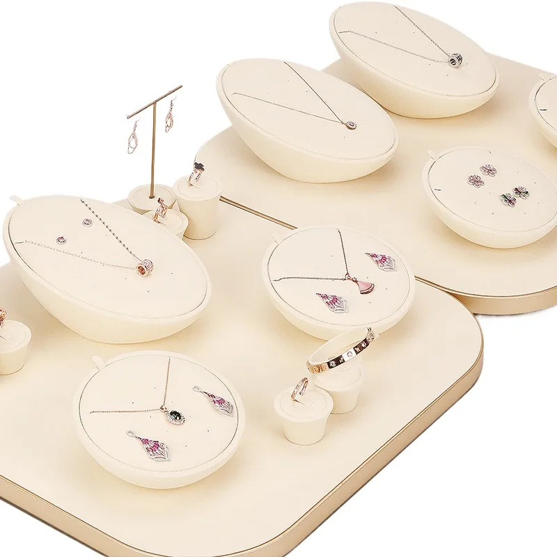 Custom Logo Microfiber Ring Earring Necklace Pendant Jewelry Display Jewellery Display Stand - Image 2