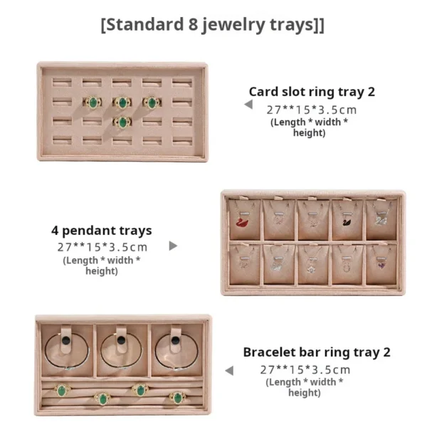 Professional Jewelry Display Case with Wheels Trolley Case Carry Jewelry Storage Case Black - Image 3