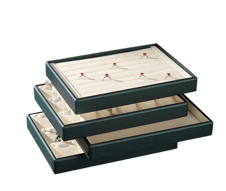 Custom Ring Earring Necklace Black and White Luxury Jewellery Plastic Tray for Jewelry Display - Image 6