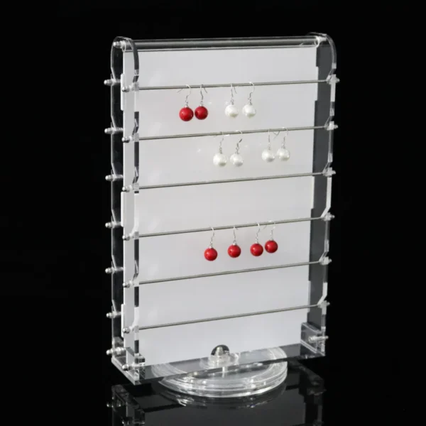 Rotating Multi-Layer Multifunctional Acrylic Jewelry Display Stand Earrings Eardrop Necklace Pendant Show Shelf - Image 4