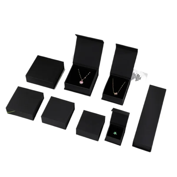 In Stock Customized Size Logo Magnetic Flip Box Earrings Necklace Packaging Jewelry - Image 6
