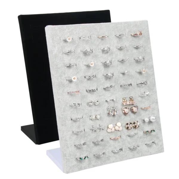 Black Velvet Ring Display Rack 50-bit Ring Holder Jewelry Rack - Image 5