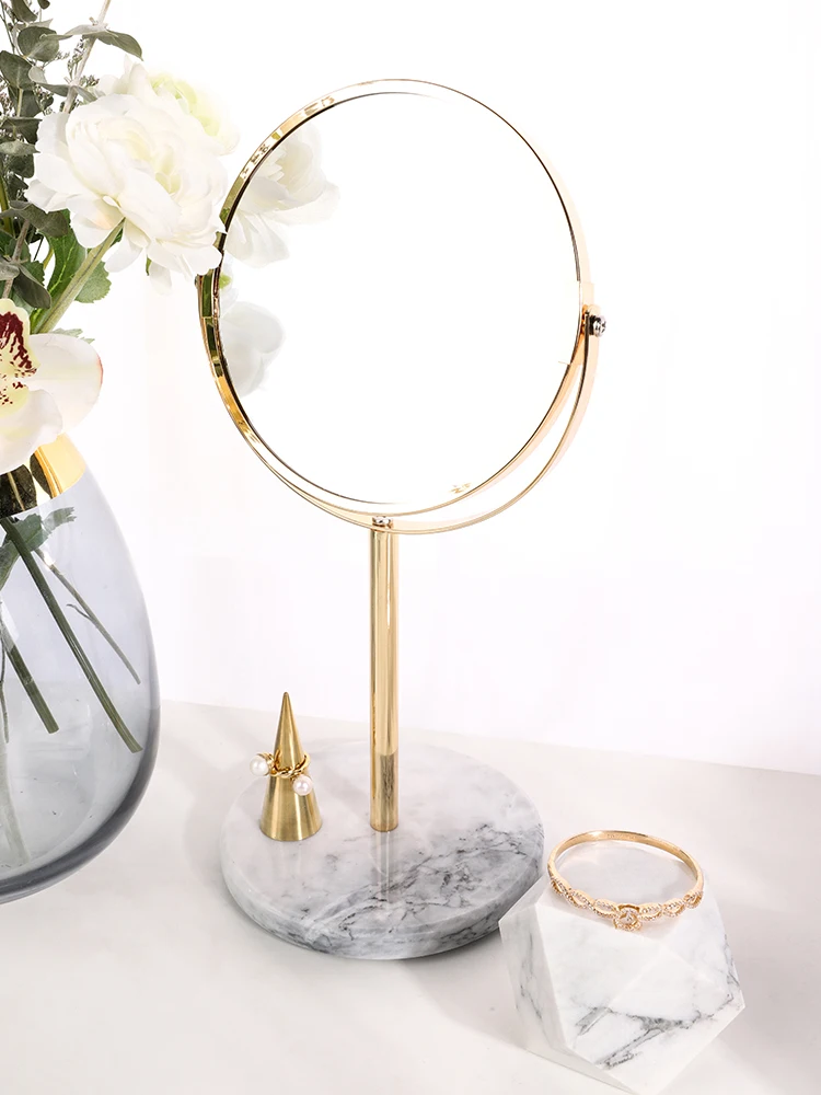 Earrings Necklace Bracelet Show case Marble Ornament Exhibition Suit Round Base Jewelry Display Tray - Image 3