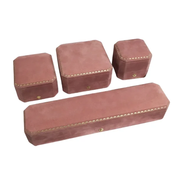 High Quality Custom Luxury Velvet Jewelry Gift Box Custom Pattern Luxury Velvet Storage Box for Jewelry Packaging - Image 5