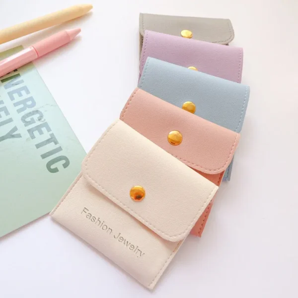 Custom Luxury Jewellery Packaging  Gift Pouch Velvet Bags Custom Jewelry Printed logo - Image 2