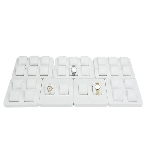 Brushed Display Black and White Watch Tray Display Jewelry Store Counter  Plate Watch Display Frame