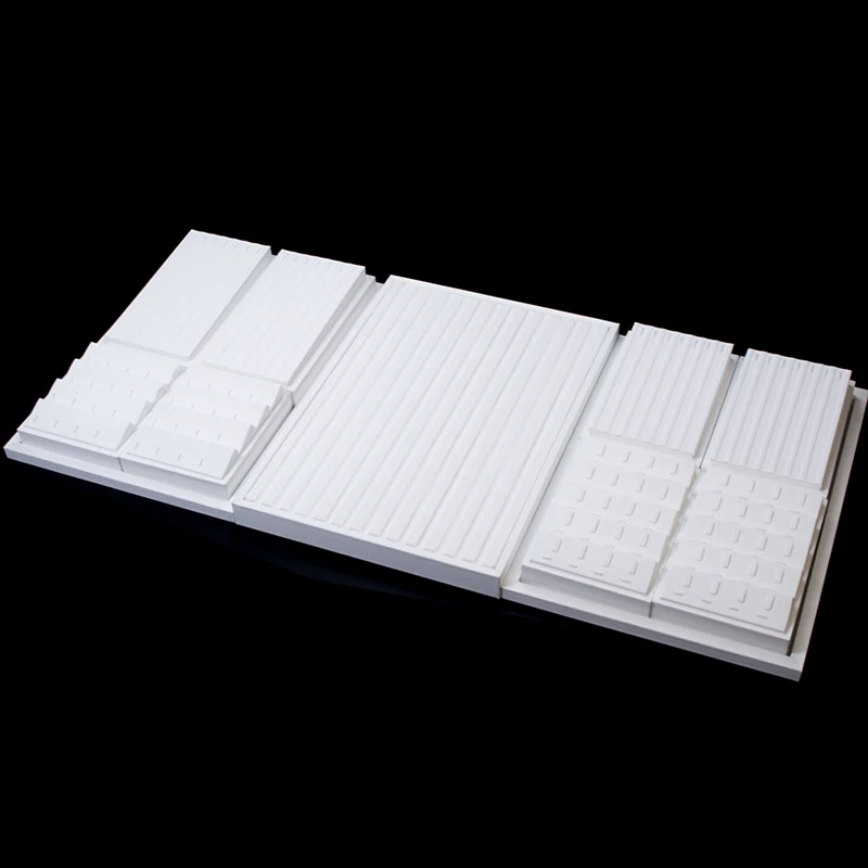 Jewelry Display Props White Brushed Leather Jewelry Display Stand Display Set - Image 4