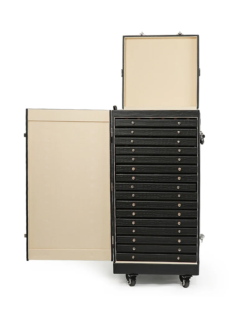 Jewelry Storage Cabinet Large Capacity High-end Ring Necklace Ear Stud Bracelet Exhibition Jewelry Casket Jewel Box - Image 3