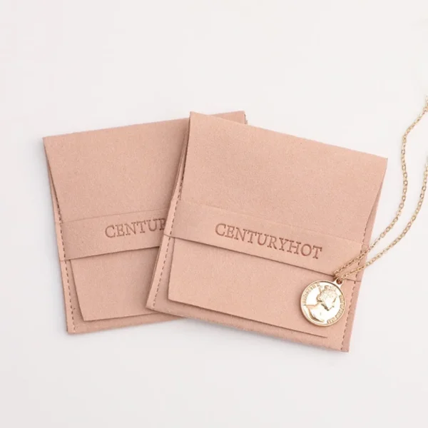 High-End Microfiber Ring Necklace Storage Bag Velvet Snap Jewelry Bag for Premium Jewelry Components - Image 5