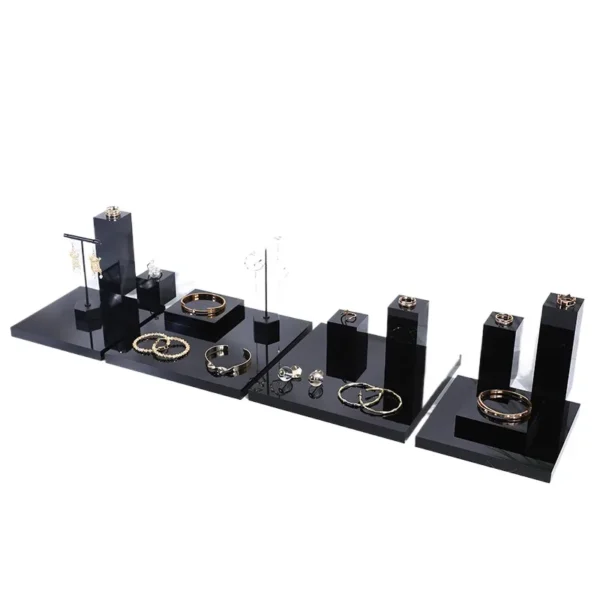 And Simple Black Acrylic Jewelry Storage Rack Earrings Necklace Display Rack