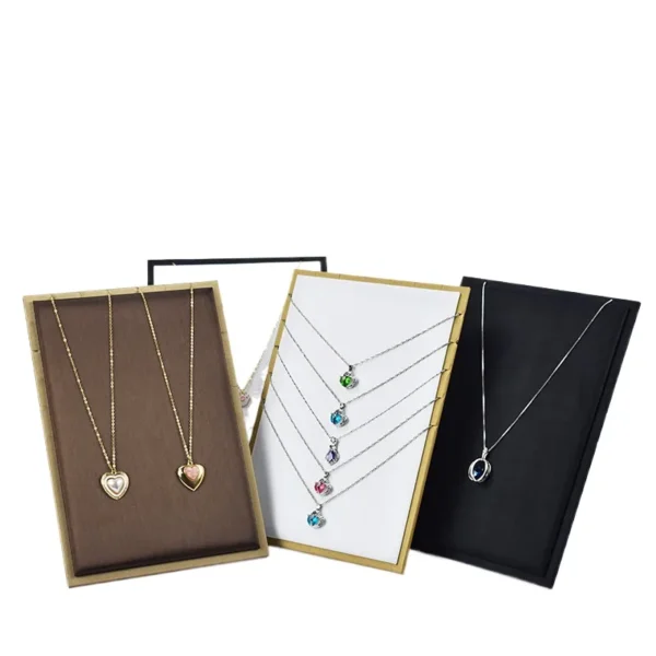 PU Leather Necklace Pendant Show Shelf Jewelry Rack Hanging Ornaments Storage Shelf Jewelry Store Display Stand