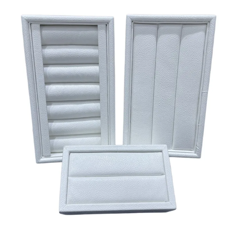 Customized PU Leather Rings Ear Studs Jewelry Display Tray