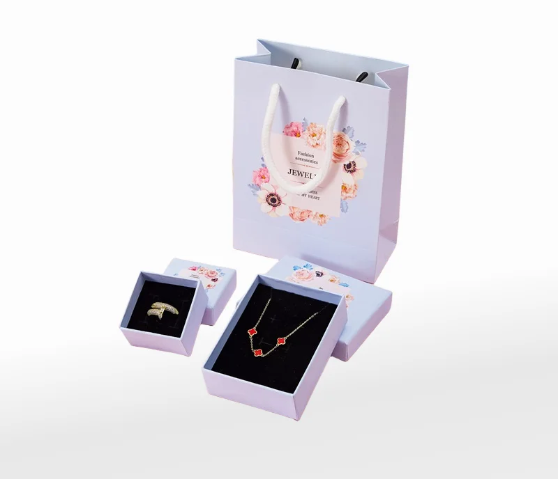 Wholesale High Quality Jewelry Box Packaging Jewelry Fancy Ring Necklace Paper Box - Image 3