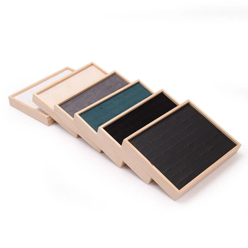 48slot Solid Wood Small Ring Display Plate Earrings Ring Viewing Box Jewelry Tray - Image 4