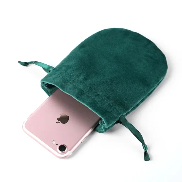 Customized logo Size Color Velvet Jewelry Bag Small Drawstring Storage Bag - Image 5