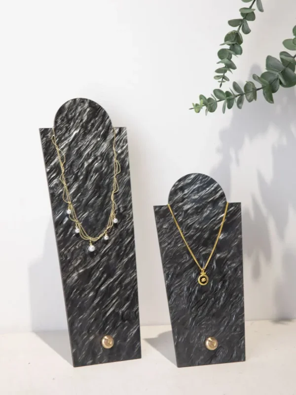 White Acrylic Rack Jewelry Display Stand Necklace Portrait Display Earring Organizer - Image 4