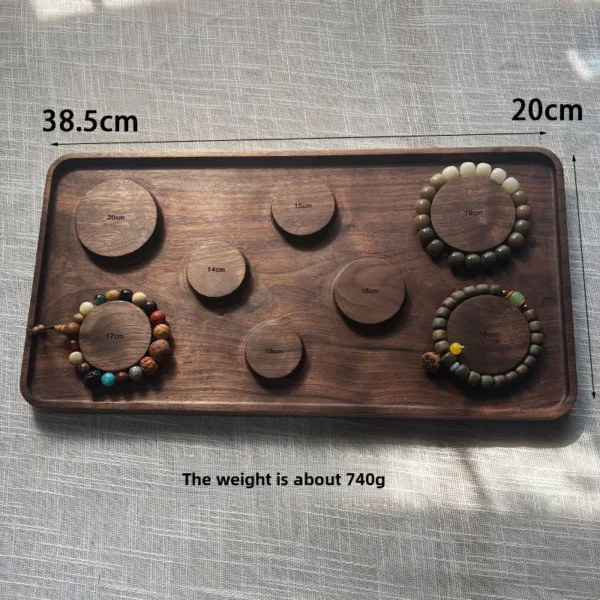 Black Walnut Cherrywood Display Props Wrist Size Shooting Props Jewelry Tray - Image 4