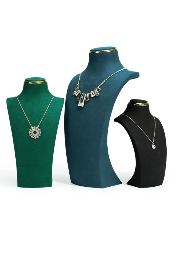 Microfiber Necklace Pendant Storage Display Stand Portrait Jewelry Container - Image 4