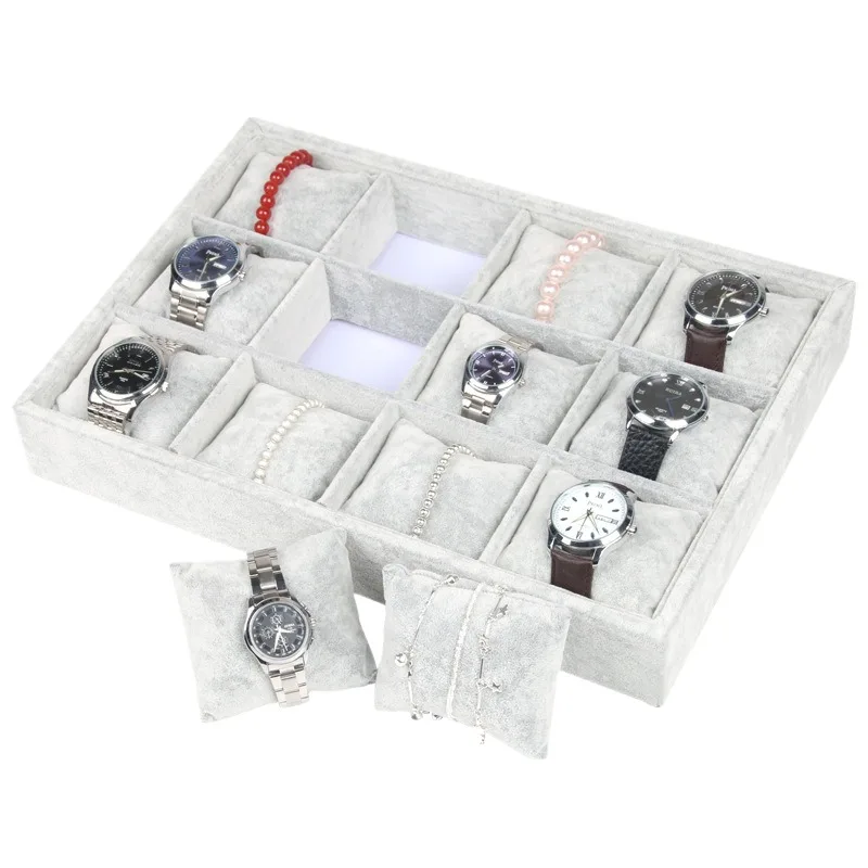 Velvet 12grids Watch Bracelet Display Tray Bracelet Watch Display Tray - Image 2