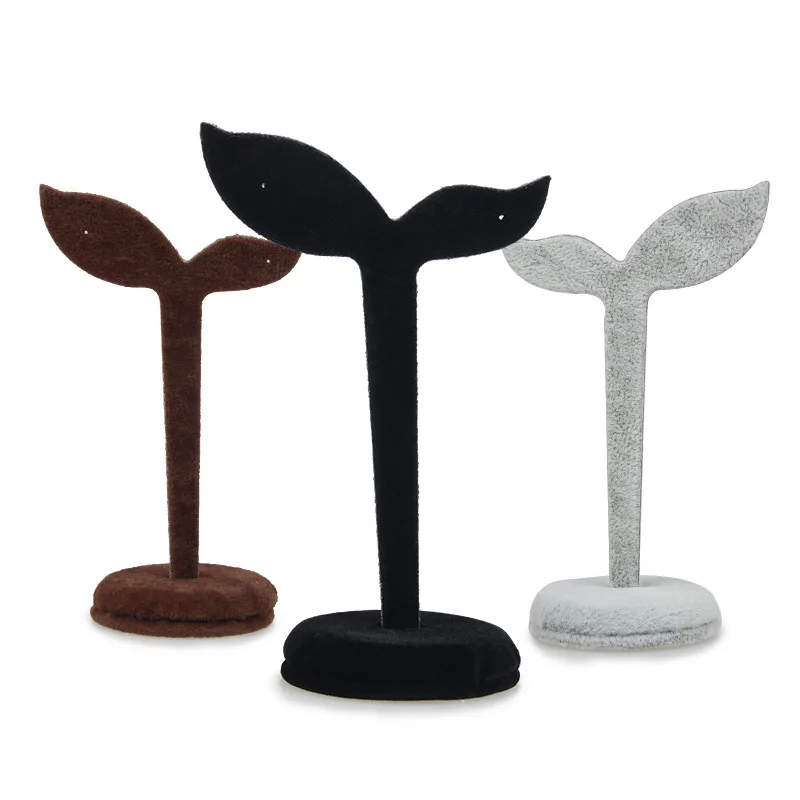 Velvet T-shaped Stud Earring Holder Earrings Display Stand