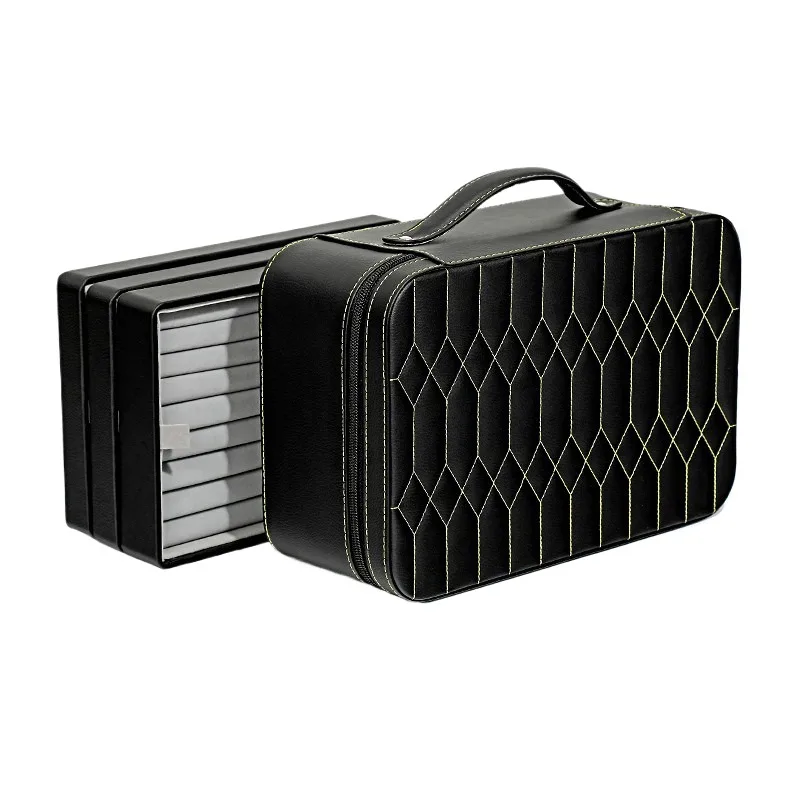 Dark Green Four-layer Password Jewelry Box High-end Large Capacity Ring Necklace Bracelet Jewelry Box - Image 6