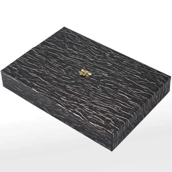 Custom PU Simple Folio square High-end Small Custom Leather Paper Jewelry Box - Image 5