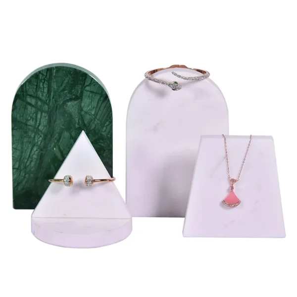 Advanced Display Natural Marble Platform Ring Bracelet Ornaments Simple Still Life Shooting Jewelry Storage Display Stand - Image 5
